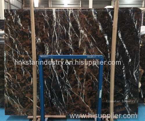 Natural Black Gold Marble Slab Tile