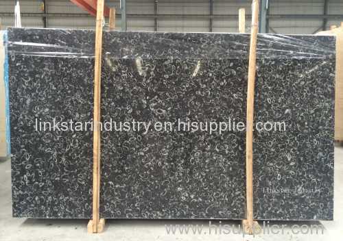 Natural Black Pearl Marble Slab Tile