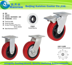 Kaiston Korean Type Polyurethane Caster heavy duty castors industrial castors