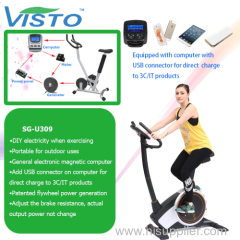 Self-generating Fitness Bike Green Energy Power Upright Bike bicicleta en posicion vertical bicicleta eliptica bicicleta