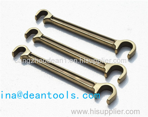 non sparking double c type wrench al-cu material double c shaped wrench