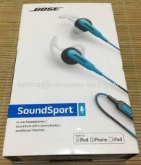 Bose SoundSport Blue In-Ear Wired Earphones Earbuds With In-line Mic for Apple Devices