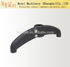 Plastic conveyor bipod base for round tube