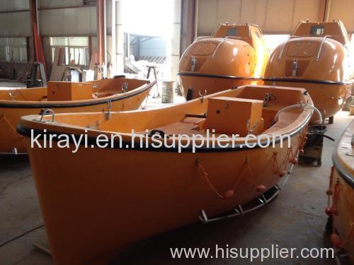 Hot selling 7 persons GRP open lifeboat with davit