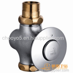 Push button flush valve for urinal