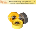 Conveyor belt guide roller for conveyor of beverage industry