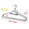45cm ABS Ivory flocked U notch with tie position suit hanger