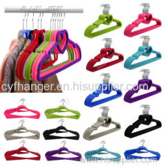 42cm ABS plastic velvet non-slip heart hanger for skirt/tops/suit-dress/sun-top/dress