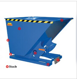 stackable Self Dumping steel hoppers with Bumper Release