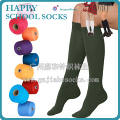 Plain color student socks knee high school socks wholesale