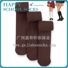 Plain color student socks knee high school socks wholesale