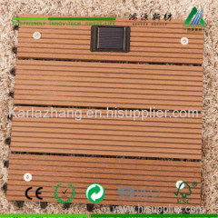 wpc composite DIY flooring with solar light from china supplier