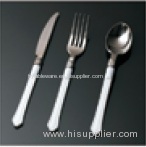 Hot -selling silver coated plastic cutlery include knife fork spoon
