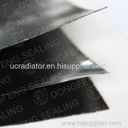 reinforced graphite sheet with flat metal insert