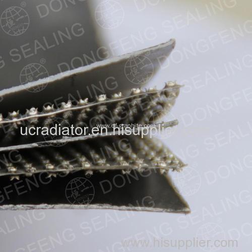 Reinforced graphite gasket sheet with tanged S.S304 S.S316L