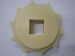 Plastic wheel for RTB roller top modular conveyor belting