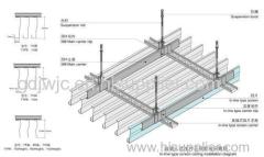 aluminum ceiling metal ceiling In-line type screen ceiling system