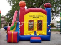 4 in 1 sports bouncer slide inflatable combo