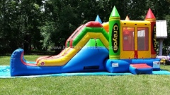 Attractive colorful crayola inflatable bouncer combo