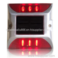 roadway security solar aluminum reflective road stud solar led road marker light