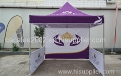 Aluminum Pop up Tent with 2pcs half sided wall and 1pc full back wall