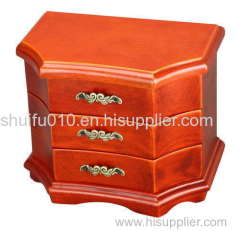 Wooden Hexagonal Jewelry Cabinet Box