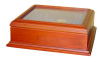 Wooden Watch Jewelry Box with Window Lid