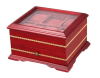 Ele ga nt Wooden Jewelry & Watch Box with Window Lid