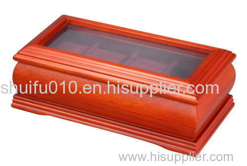 Artistic Wooden Display Box for 4 Watches