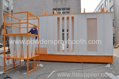 powder painting multi-cyclone booth for cleaning and recycle