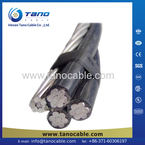 Overhead Stranded Insulated Aluminum Conductor Twisted ABC Cable With AAC AAAC ACSR Neutral Messager Conductor