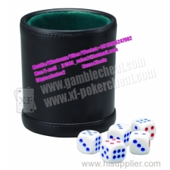 Black Dice Cup With Mini Camera Inside See Through The Dice By Video Phone