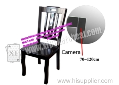 Casino Cheating Devices Wooden Poker Chair With Infrared / Laser Camera