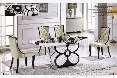 rectangle butterfly style marble dining table