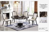 10 seater round black marble dining table with Lazy Susan