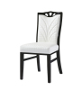 modern wooden hotel white leather dining chair furniture