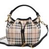 Ibexman Women's Plaid Bag PVC Small Bucket Handbags