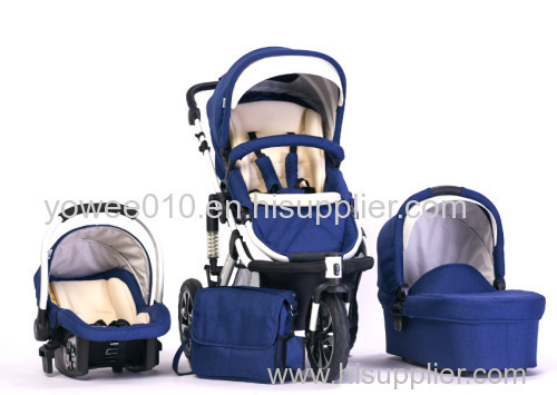 Luxury 3 in 1 High Sight Aluminum Baby Stroller
