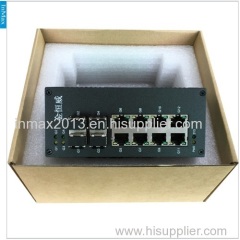 4x1000M FX(SFP Slot) to 8x10/100/1000MBase TX Full Gigabit Industrial Switch