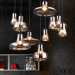 Brokis Shadows Solo Suspension Creative Glass Chandelier Smoke gray pendant Vintage Industrial Light