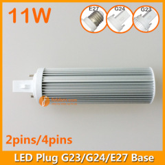 11W LED Plug Lamp G23/G24/E27 Round Shape