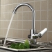 single handle chrome kitchen faucet