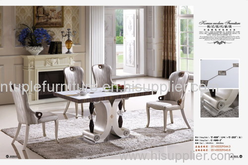 rectangle 6 seater marble dining table