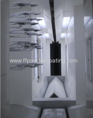 Aluminum horizontal powder coating booth