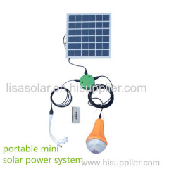 15W solar panel battery portable solar home light led