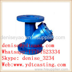 Gray iron filter valve y type for municipal water area Epoxy Internal strainer