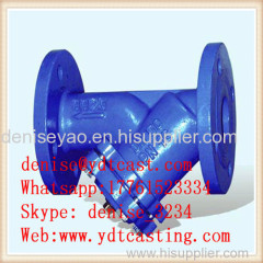 Gray iron filter valve y type for municipal water area Epoxy Internal strainer