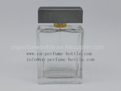 100ml cosmetic packaging in square erfume bottle with metal cap