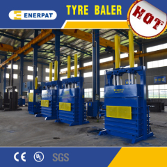 Automatic scrap tire baler