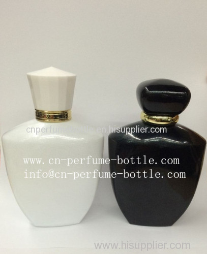 high quality white and black perfume glass bottle with acrylic cover